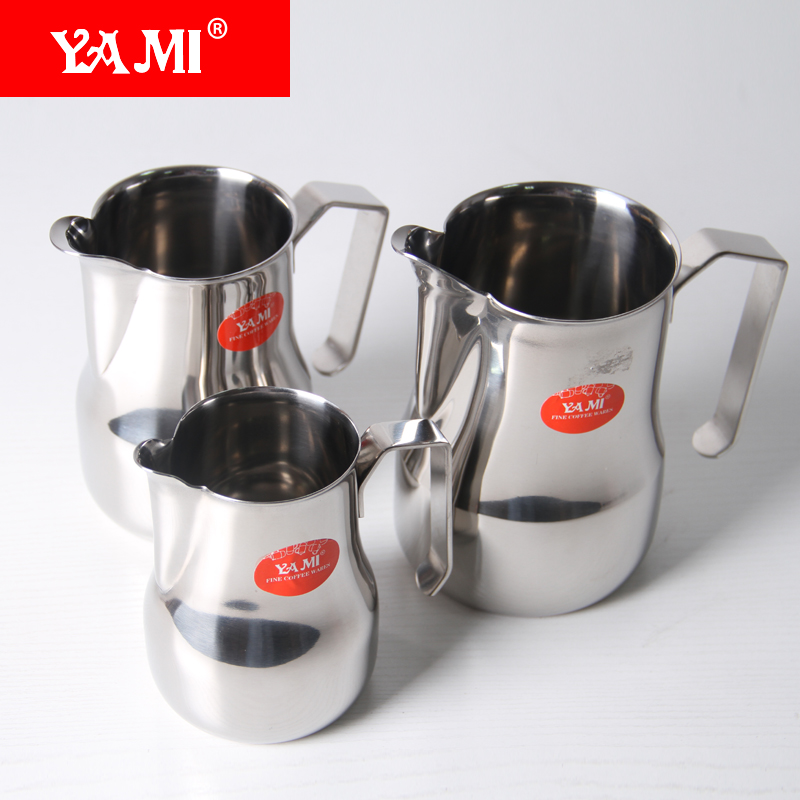 YAMI品牌意式咖啡制作器具亚米意式长嘴不锈钢拉花奶泡杯 YM6911