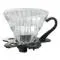 手冲咖啡冲煮器具：Tiamo品牌玻璃V锥型手冲滴漏式咖啡滤杯过滤器