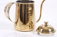 手冲咖啡冲煮器具：TIAMO钛金咖啡手冲壶 滴漏细口壶咖啡壶700ml