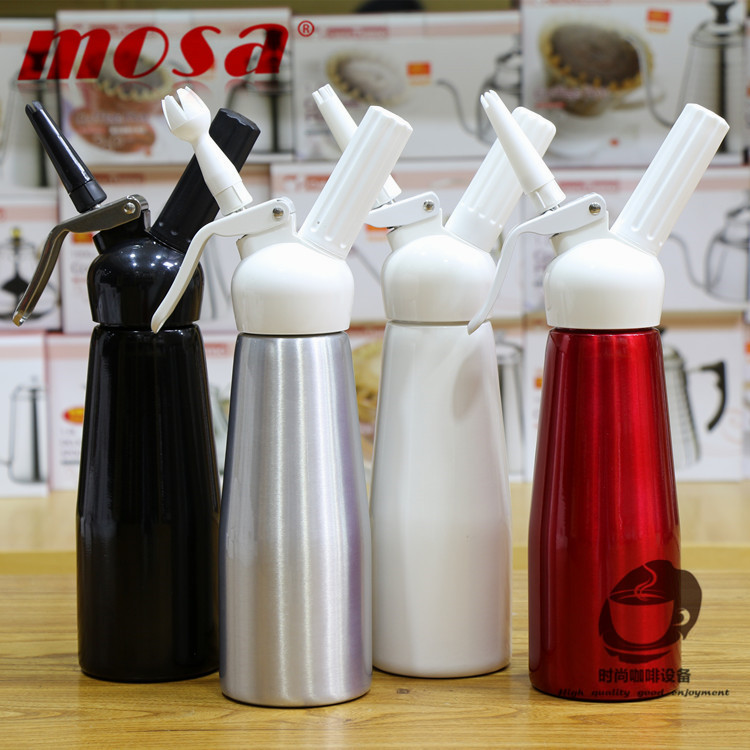 台湾咖啡器具品牌：mosa奶油枪 奶油发泡器打奶器 冰意式咖啡制作