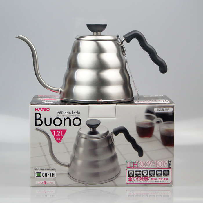 日本HARIO咖啡品牌：不锈钢手冲咖啡壶 细口壶 咖啡冲煮手冲方式