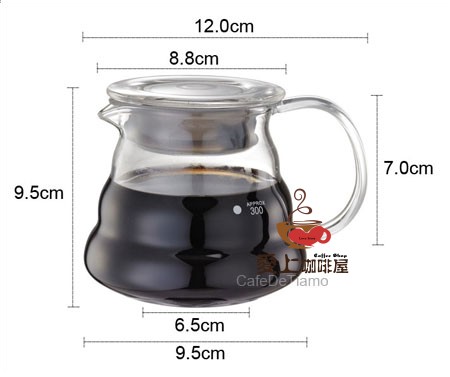 Tiamo云朵壶 耐热玻璃可爱壶咖啡分享壶 咖啡冲煮器具手冲咖啡
