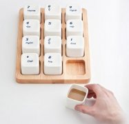 上海E Square设计的电脑小键盘咖啡杯