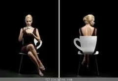 简洁的时尚 可爱咖啡杯子椅