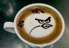 愤怒的小鸟咖啡拉花