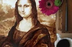 艺术家用咖啡画出蒙娜丽莎 花费10小时