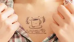 咖啡相关的纹身贴纸——你看起来很美味