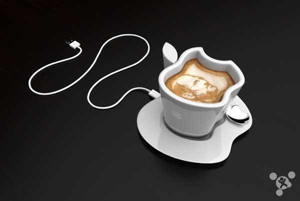 Apple iCup概念咖啡杯 Lighting线加热咖啡