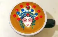 咖啡拉花教程|咖啡拉花怎么做出中国风的《花旦脸谱》？
