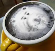 真正的黑咖啡 英国和澳洲咖啡馆的歌德拿铁 活性炭咖啡拉花艺术